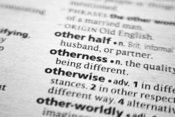 Word or phrase Otherness in a dictionary. — Stock Photo, Image