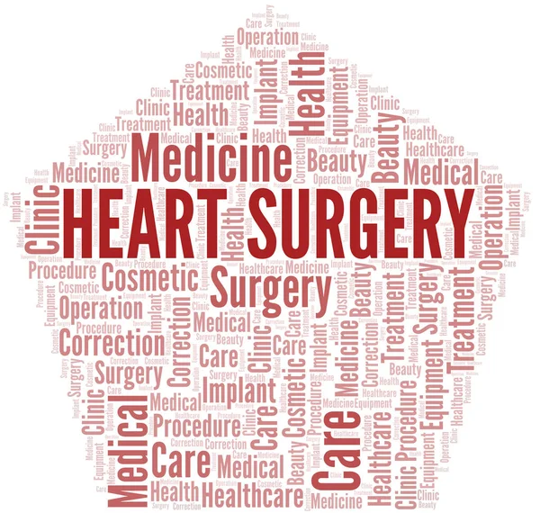 Hart chirurgie Word Cloud vector gemaakt met alleen tekst. — Stockvector