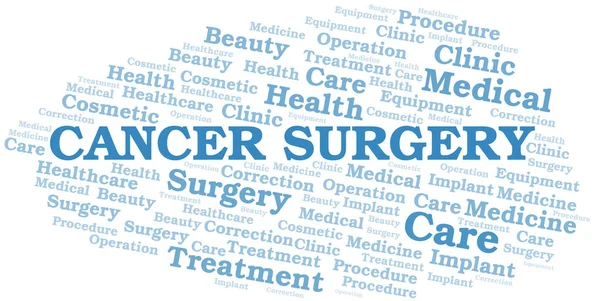 Cancer Surgery word cloud vector made with text only. — Stock Vector