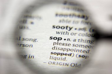 Sözlükteki sözcük veya tümcecik Sop.