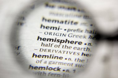 Sözlükteki kelime veya ifade Yarımküre.