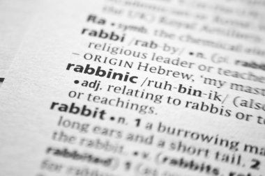 Sözlükte Sözcük veya deyim Rabbinic.
