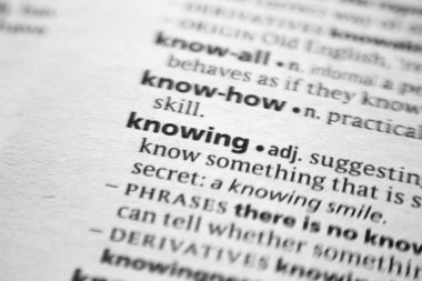 Sözlükte sözcük veya tümcecik bilme.