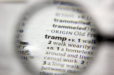 Sözlükte tramp sözcüğü veya tümceciği.