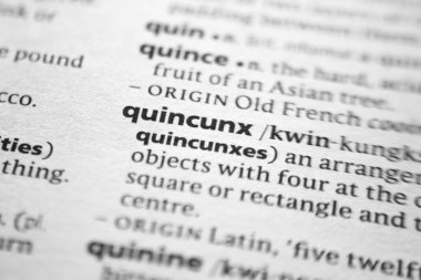 Sözlükte Word veya ifade Quincunx.