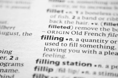 Sözlükte doldurma sözcük veya tümcecik.