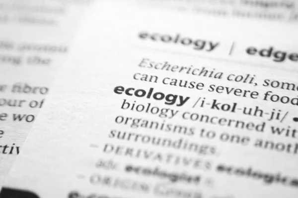 Word or phrase Ecology in a dictionary.