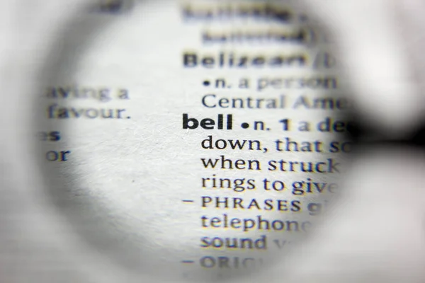 La parola o la frase campana in un dizionario . — Foto Stock