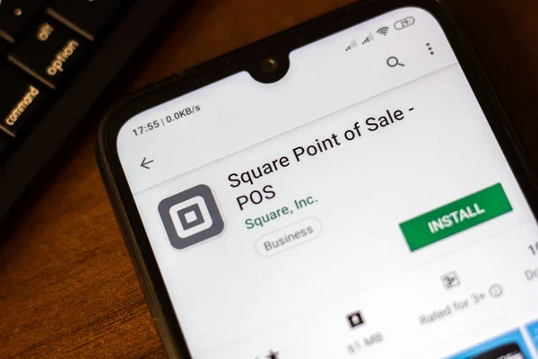 Ивановск, Россия - 26 июня 2019 года: Square Point of Sale - POS приложение на дисплее смартфона . — стоковое фото