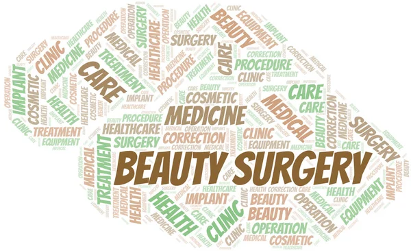 Beauté Chirurgie mot nuage vecteur fait avec du texte seulement . — Image vectorielle