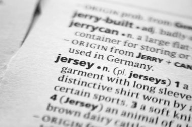 Sözlükte Jersey sözcüğü veya tümceciği.