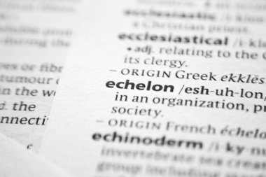 Sözlükte Kelime veya ifade Echelon.