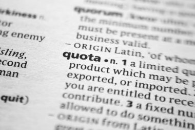 Sözlükteki sözcük veya tümcecik Kotası.