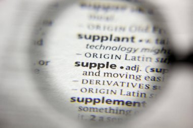 Sözlükteki supple sözcüğü veya tümceciği.