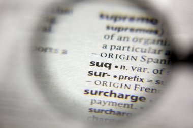 Sözlükte suq sözcüğü veya tümceciği.