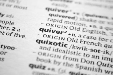 Sözlükte titreyen sözcük ya da cümle.