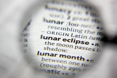 Sözlükte ay tutulması sözcüğü veya deyimi.