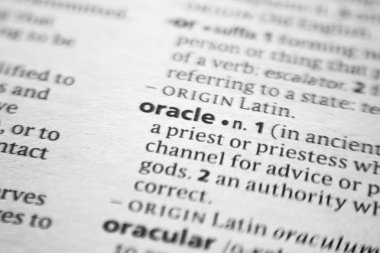 Sözlükteki sözcük veya tümcecik Oracle.