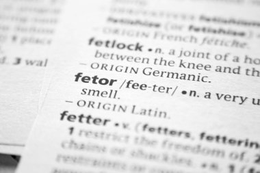 Sözlükte fetor sözcüğü veya tümceciği.