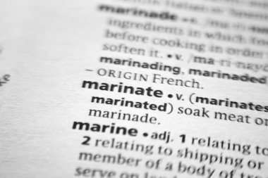 Sözlükte Kelime veya tümcecik Marinete.