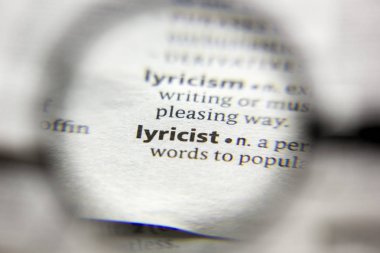 Sözlükteki sözcük veya sözcük Söz yazarı.