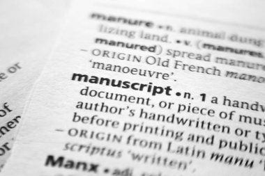 Sözlükteki Sözcük veya tümcecik El Yazması.