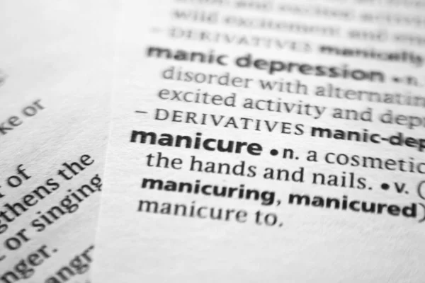 Word or phrase Manicure in a dictionary.