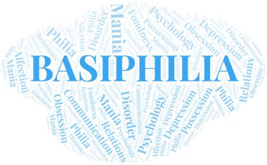 Basiphilia kelime bulutu. Philia Türü.