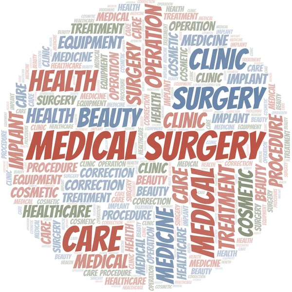 Medische chirurgie Word Cloud vector gemaakt met alleen tekst. — Stockvector