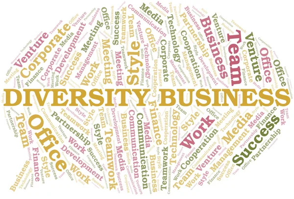 Diversité Business word cloud. Collage réalisé uniquement avec du texte . — Image vectorielle