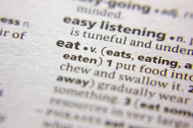 Sözlükte yemek sözcüğü veya tümcecik.