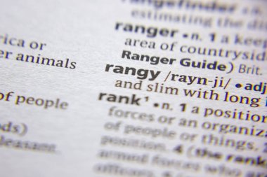 Sözlükte Rangy sözcüğü veya tümceciği.