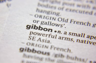 Sözlükte Kelime veya ifade Gibbon.