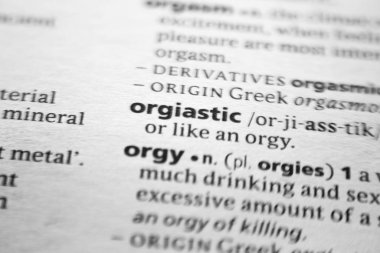 Sözlükte Kelime veya tümcecik Orgy.