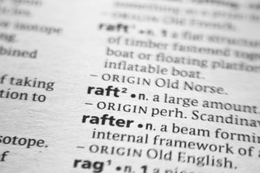 Sözlükteki sözcük veya tümcecik Raft.