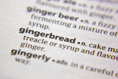 Sözlükte Kelime veya ifade Gingerbread.