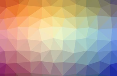 Soyut mavi, turuncu, mor yatay düşük Poli arka plan resmi. Güzel çokgen tasarım deseni. 