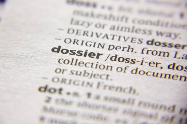 Sözlükte Sözcük veya tümcecik Dosyası.