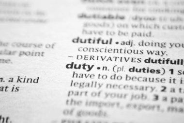 Sözlükte Görev sözcüğü veya tümceciği.