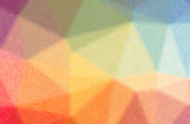 Mavi, turuncu, pembe, kırmızı Impasto arka plan soyut illüstrasyon