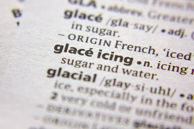 Sözlükte Glace buzlanma sözcüğü veya tümceciği.