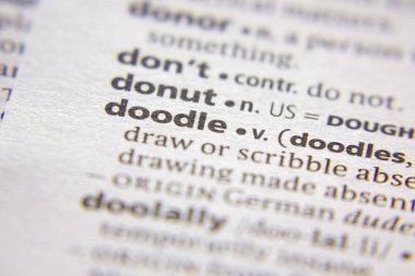 Sözlükteki sözcük veya tümcecik Doodle.