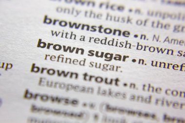 Sözlükte kelime veya ifade Kahverengi şeker.