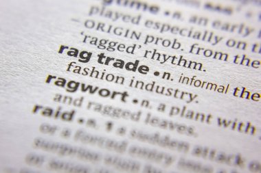 Sözlükte kelime veya ifade Rag ticaret.