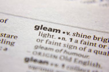 Sözlükteki Sözcük veya tümcecik Gleam.