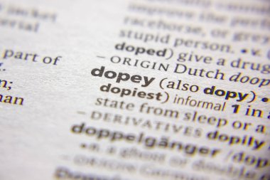 Sözlükte Sözcük veya tümcecik Dopey.