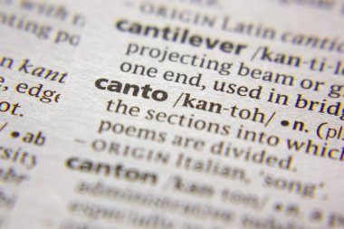 Sözlükte Kelime veya ifade Canto.