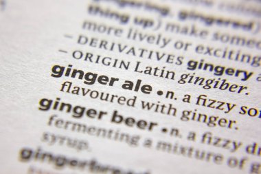Sözlükte kelime veya ifade Ginger ale.