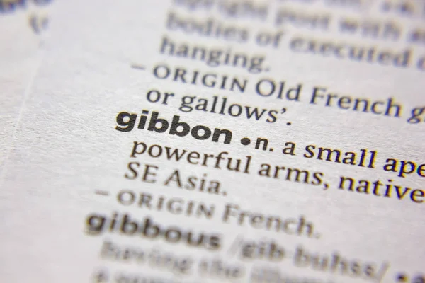 Sözlükte Kelime veya ifade Gibbon.