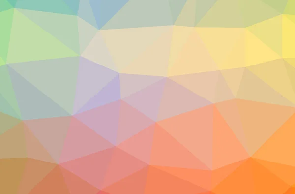 Illustration of abstract Green, Orange horizontal low poly background. Beautiful polygon design pattern. — Stock Photo, Image